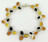 Sterling Silver Multi-Amber Bracelet
