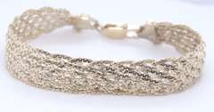 Vintage Italian Sterling Silver Mesh Bracelet