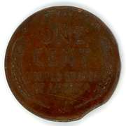 1945 Lincoln Wheat Cent with Clipped Planchet