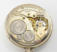 Marvelous Elgin White Gold Filled Pocket Watch