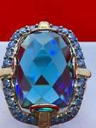 14K GOLD AND GEMSTONE RING