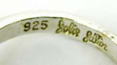 Glamorous Jolie Gabor Sterling Cocktail Ring, Size 6