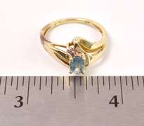 Sensational Topaz Swirl Ring in Yellow Gold