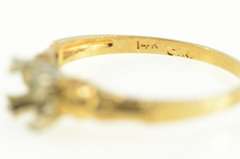 14K Yellow Gold 4.5mm Vintage NOS 1950's Engagement Setting Ring