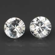 High grade 2.48ct pure white Zircon set