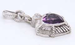 Judith Ripka Amethyst Heart Pendant