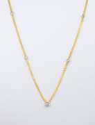 Bezel Set Diamond Station Necklace
