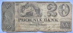 $ 20 Phoenix Bank Columbus Georgia 1843 Note