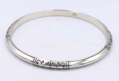 Vintage Sterling Silver Signed Bangle Bracelet