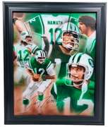 Joe Namath Autographed Framed Hand Painted Canvas Painting ACOA