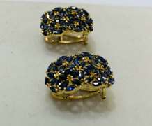 7.0 Carat Emerald Earrings in 14kt Solid Gold