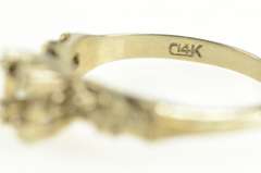 14K White Gold Vintage NOS 1950's Setting 3.1mm Engagement Ring