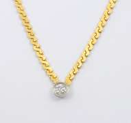 Bezel Set Diamond Station Necklace