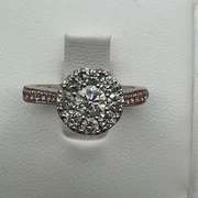 CERTIFIED AMAZING 14K WHITE GOLD AND DIAMOND RING