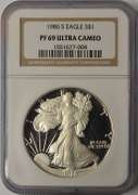 1986-S Proof American Silver Eagle NGC PF69UltraCameo