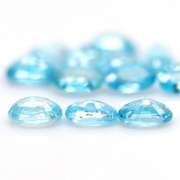 Brilliant 8.39ct sky blue Zircon set