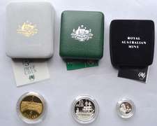 1988 Australia $ 2 $5 &$10 Proof Coins