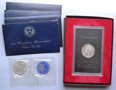 5 Ike Silver Dollars