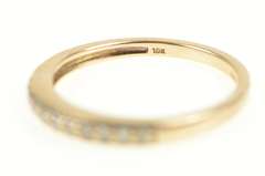 10K Rose Gold Classic Diamond Inset Wedding Band Ring