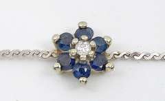 Sweet Little White Gold & Sapphire Bracelet