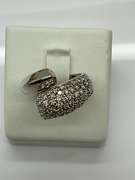 LADIES 14K WHITE GOLD AND DIAMOND RING