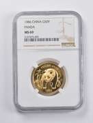 MS69 1986 China 50 Yuan Gold Panda 1/2 Oz. .999 Fine Gold NGC