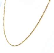 Dainty Spiral Rope Italian Chain in Plated 14KT Yellow Gold