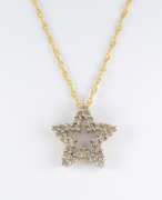 Diamond Star Pendant on Necklace