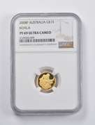 PF69 UCAM 2008-P Australia $15 Gold Koala 1/10 Oz. .999 Fine Gold NGC