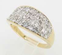 Mixed Cut Diamond Cluster Ring