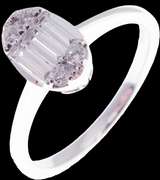 Illustrious Diamond Cluster 18k White Gold Ring