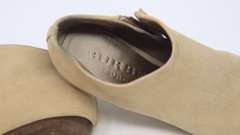 Burberry Beige Leather Reyardson Wedge Peep Tote Booties