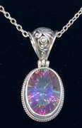 Sterling Silver Mystic Topaz Necklace