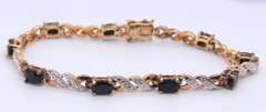 Lot of 2 Vintage Sterling Silver Cubic Zirconia Tennis Bracelets