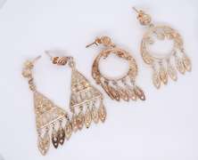 Lot of 2 Vintage Sterling Silver Dangle Earrings