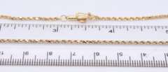 Simple Yellow Gold Rope Chain Necklace