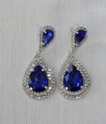 Sapphire Color  Fashion  Design Earrings