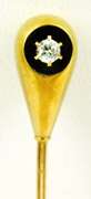 Antique 14K Gold Diamond Stick Pin