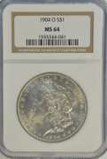 Super nearly Gem BU 1904-O Morgan Silver Dollar. NGC MS64