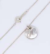 Tiffany & Co Heart M Alphabet Pendant on Chain