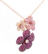 Effy Rose Gold Mixed Stones and Diamond Pendant