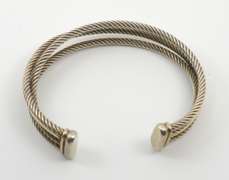 David Yerman Bangle-Sterling & 1/4 18k Gold