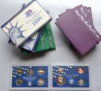 1989-1996 1998-2000 US Proof Sets In Original Boxs