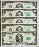 (5) Superb Crisp 2013 $2 Star Replacement Notes New York-Consecutive!