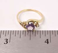 Incredible Color Change Sapphire Ring in Yellow Gold