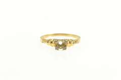 14K Yellow Gold Vintage NOS 1950's 4.0mm Engagement Setting Ring