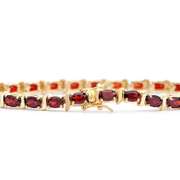 Plated 18KT Yellow Gold 10.50ctw Garnet Bracelet