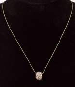 Amazing Iolite Ball Slider Pendant Necklace in Yellow Gold