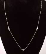 Romantic Heart Necklace in 14K White Gold