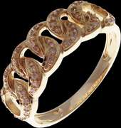 Chic 18kt Yellow Gold Diamond Chain Band